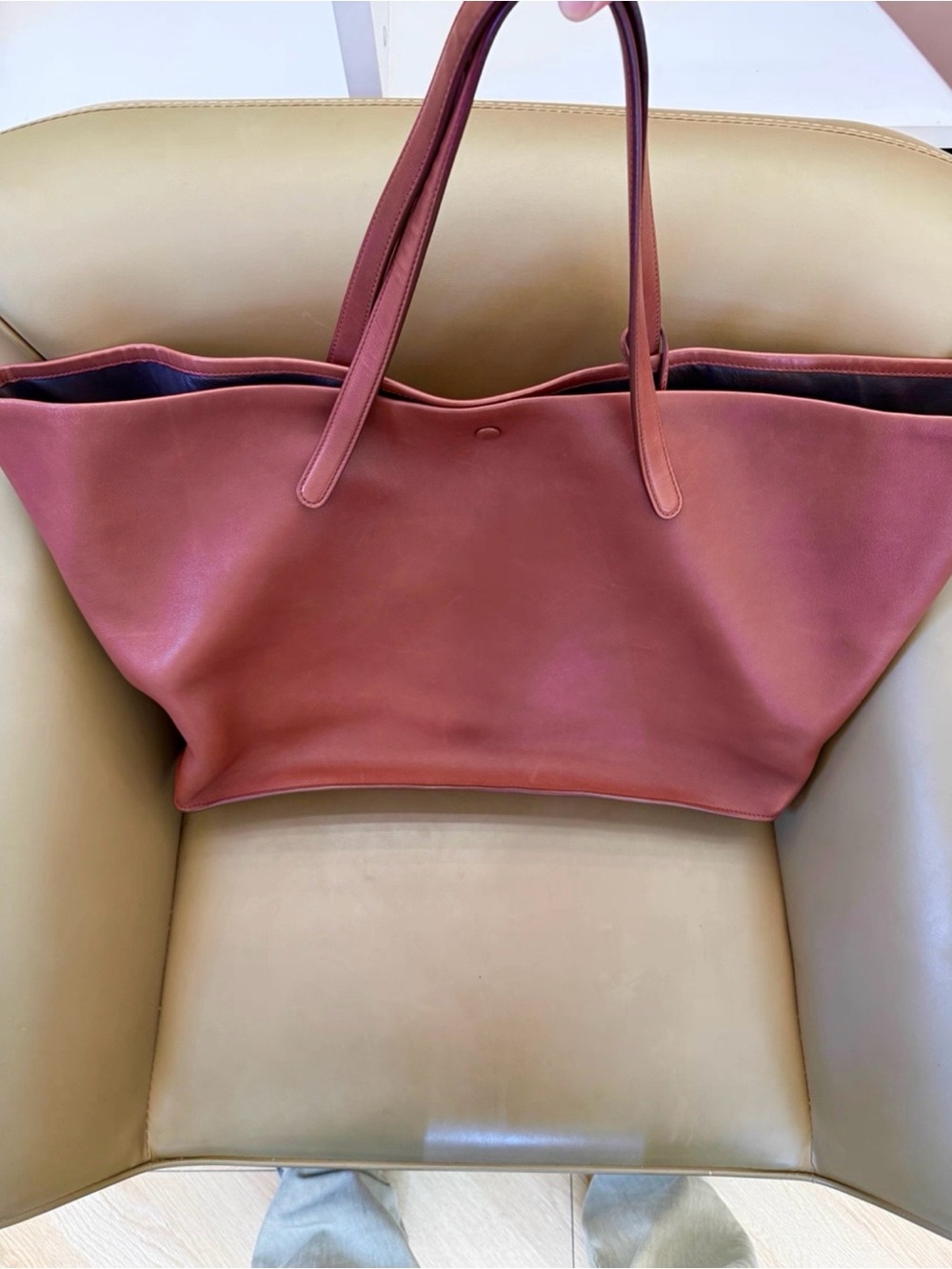 The Row Leather Idaho XL Tote Bag Shoulder Bag Handbag Authentic